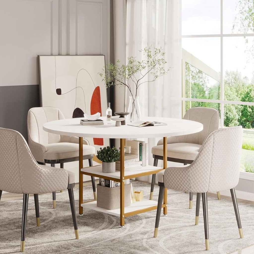 Nieuwe eettafel, rond, diameter 120cm, Huis en Inrichting, Tafels | Eettafels, Boereneettafel, Rond, Nieuw, Ophalen of Verzenden