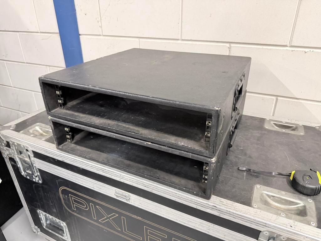 2x 2HE binnenrack / stolp flightcase – 19” rackcase, Muziek en Instrumenten, Ophalen of Verzenden, Zo goed als nieuw, Overige instrumenten