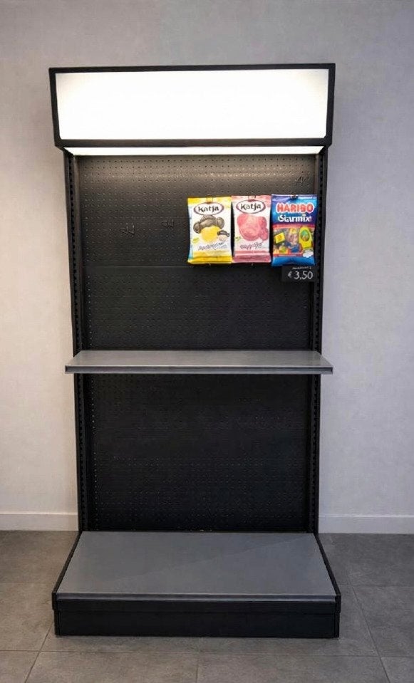 Winkelstelling Metaal met Verlichting en Plank, Ophalen