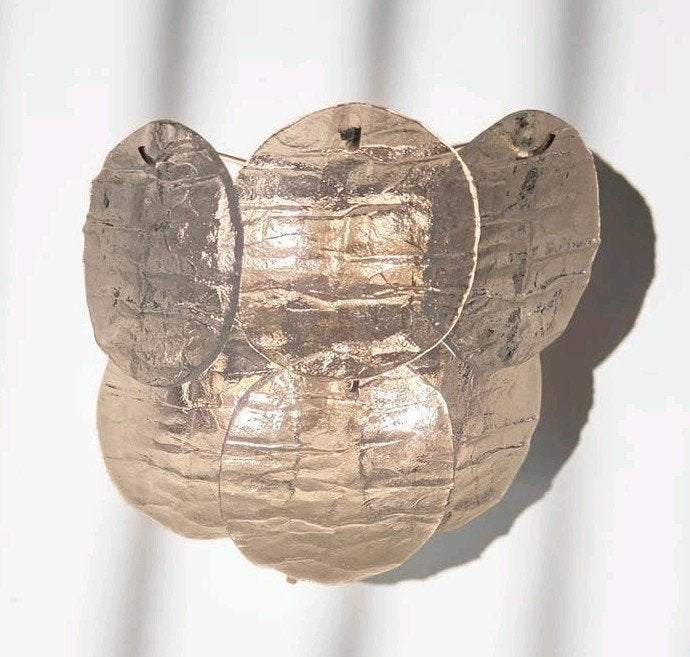 Mid-Century wandlamp Kalmar Franken blad uit de jaren 70, Ophalen, E14 (klein), Glas, Wandlamp