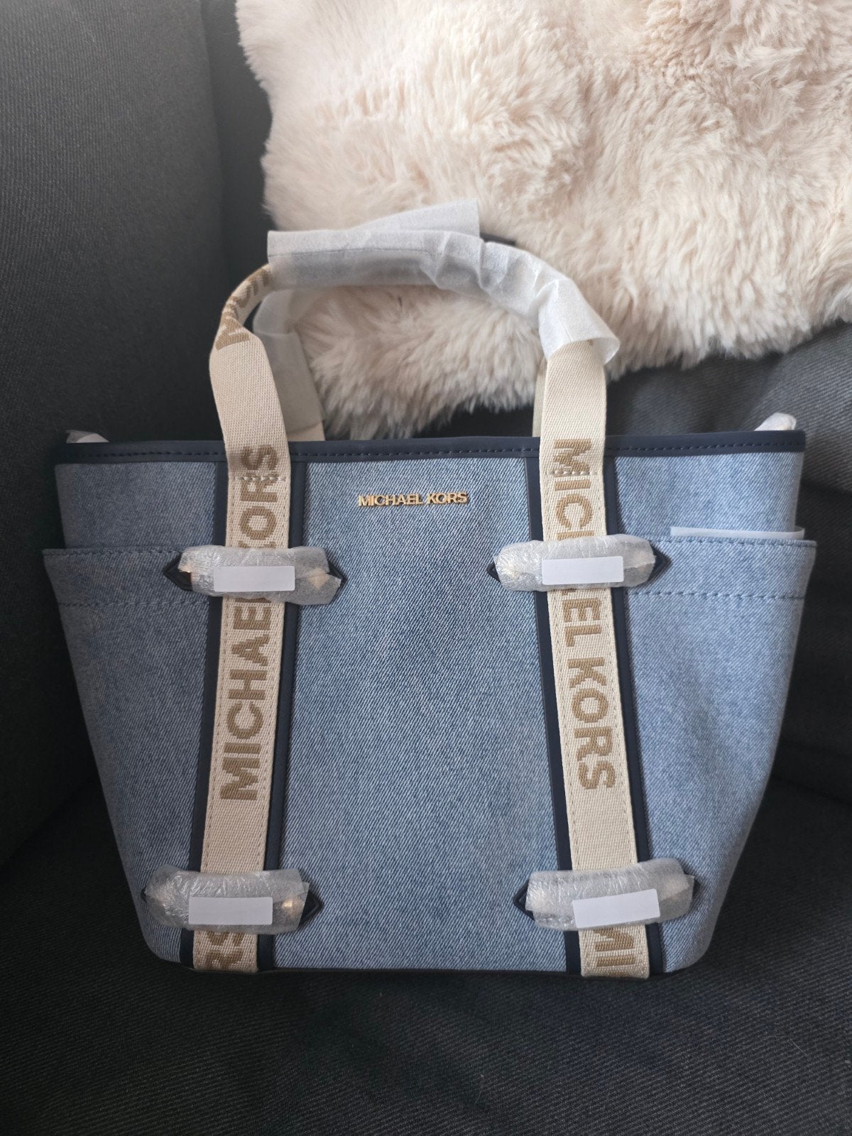 Nieuwe Michael Kors tas - Denim look shopper, Ophalen of Verzenden, Nieuw, Blauw, Shopper