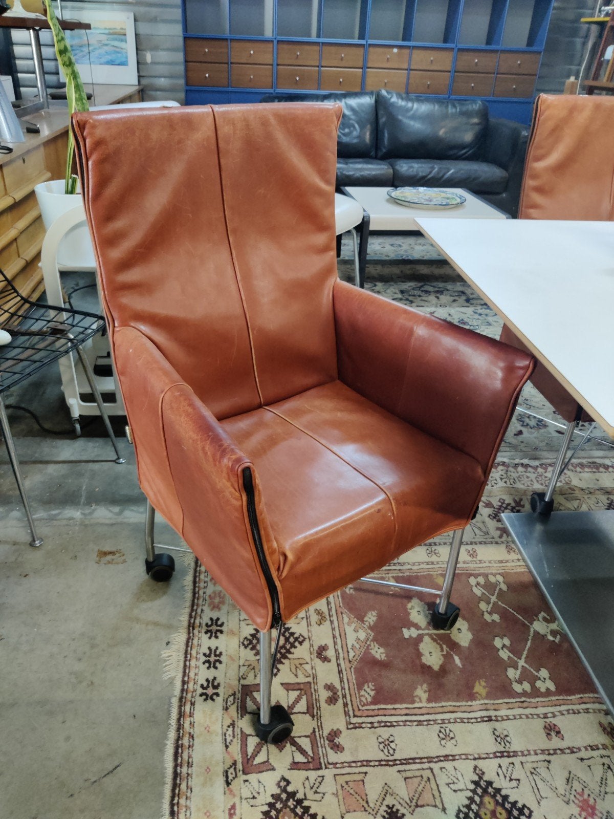 4x Montis Chaplin buffalo Maron Stoelen, Huis en Inrichting, Stoelen, Ophalen, Gebruikt, Bruin, Leer