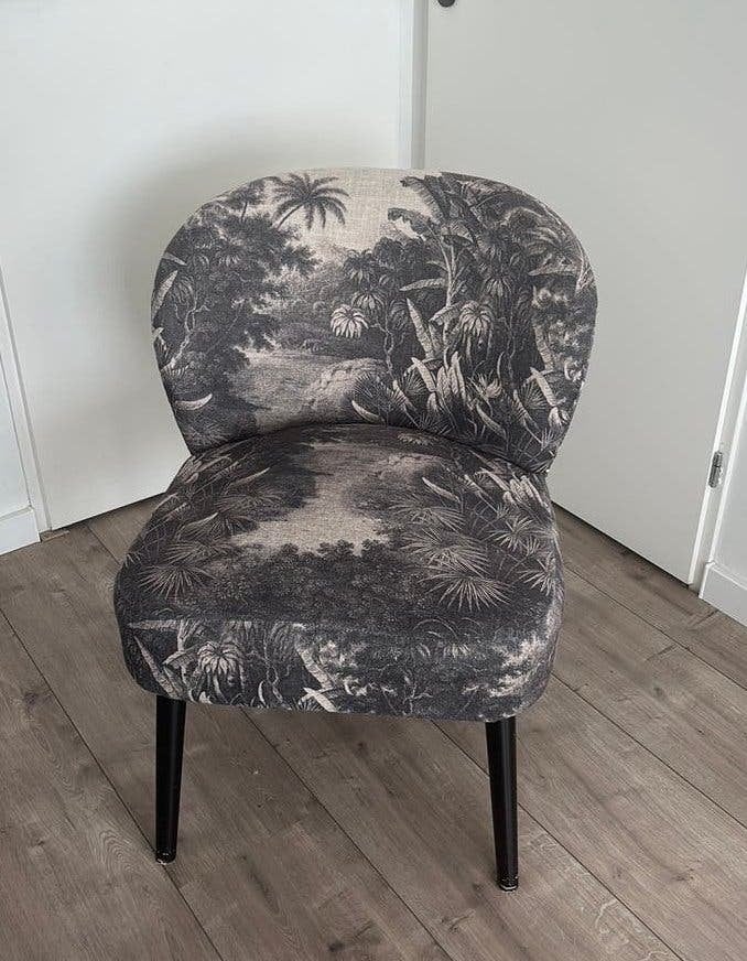 Fauteuil palm print, Ophalen, Gebruikt, 75 tot 100 cm, 50 tot 75 cm
