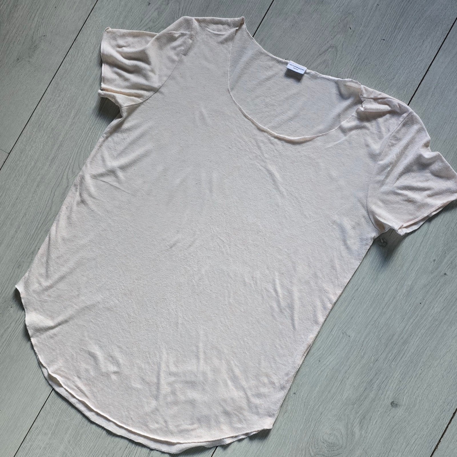 Jacqueline de Yong T-shirt - Maat M - Beige, Maat 38/40 (M), Beige, Ophalen of Verzenden, Korte mouw