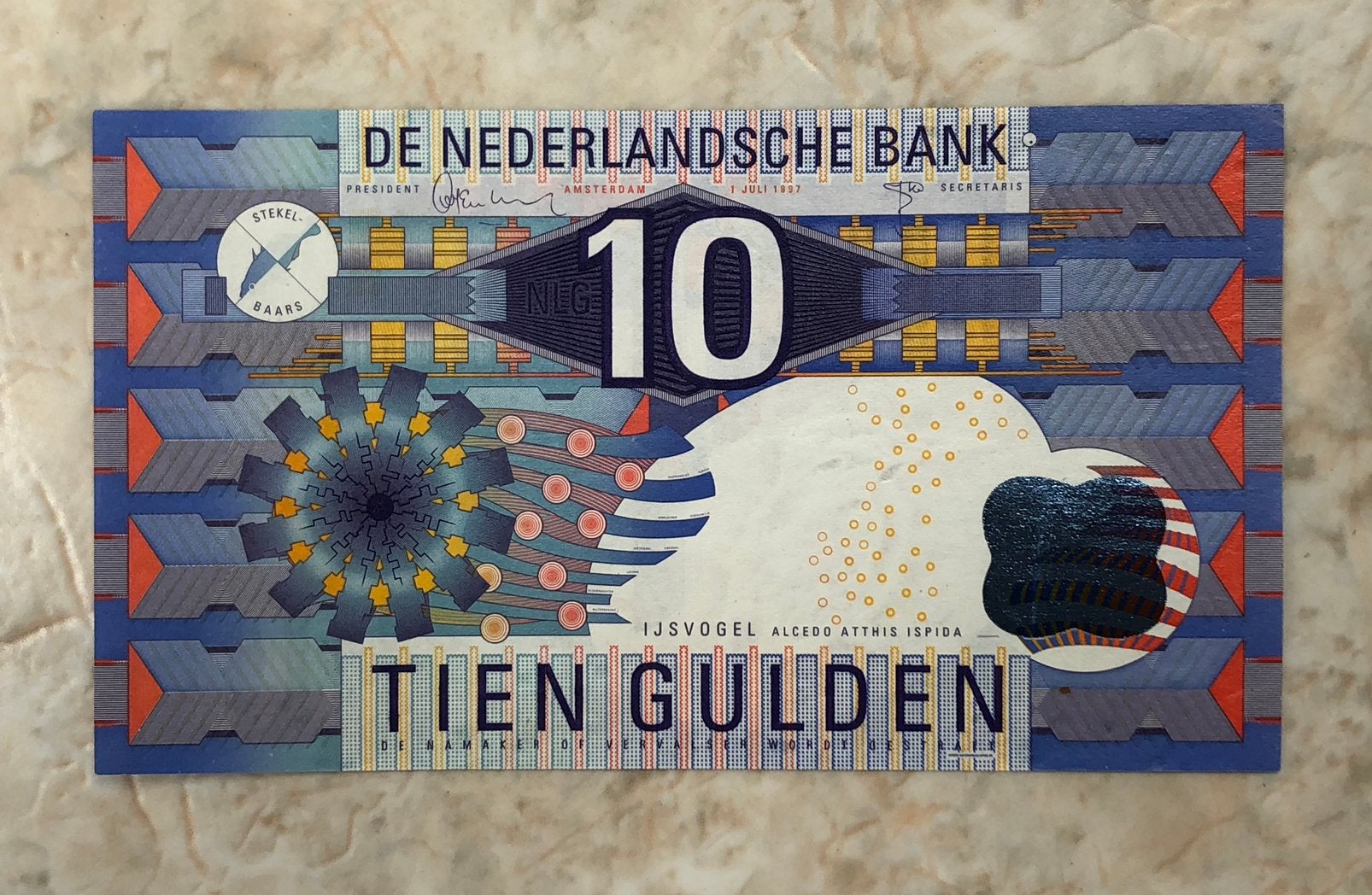 10 gulden 1997, IJsvogel., Verzenden, 10 gulden, Los biljet