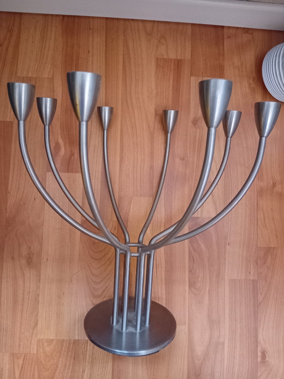 zware zilverkleurige kandelaar, Ophalen