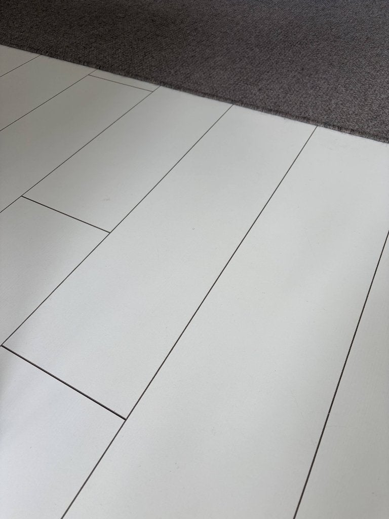 Laminaatvloer - wit new yates - 47,5 m2 + 3 m2, Doe-het-zelf en Verbouw, Vloerdelen en Plavuizen, Ophalen, Gebruikt, 50 tot 150 cm