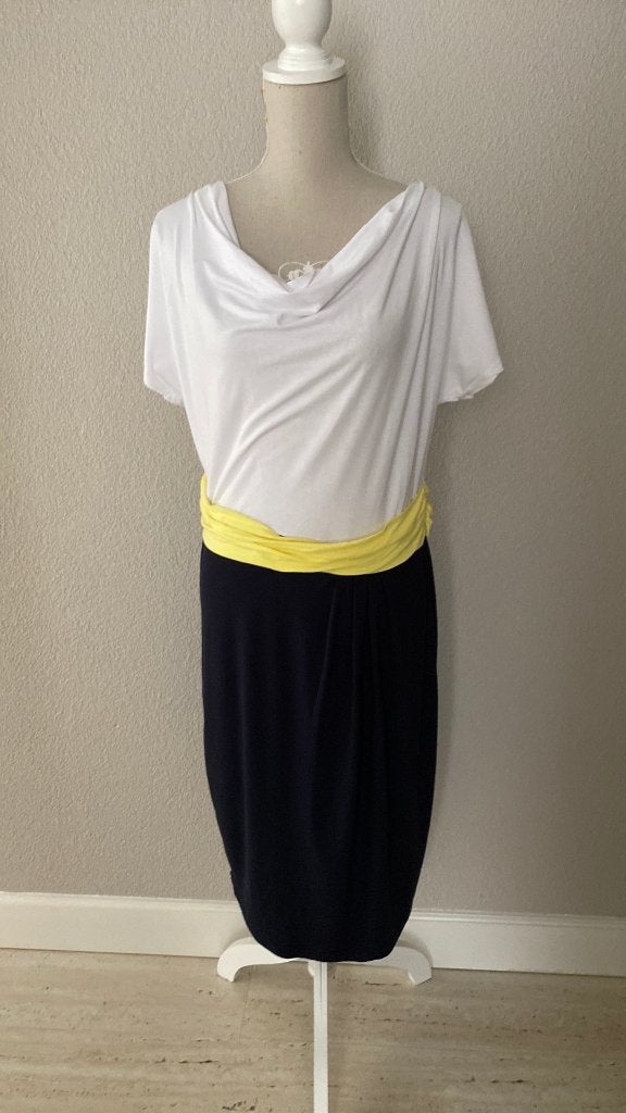 Jurk waterval hals tricot Promiss Maat L, Promiss, Meerkleurig, Maat 42/44 (L), Ophalen of Verzenden