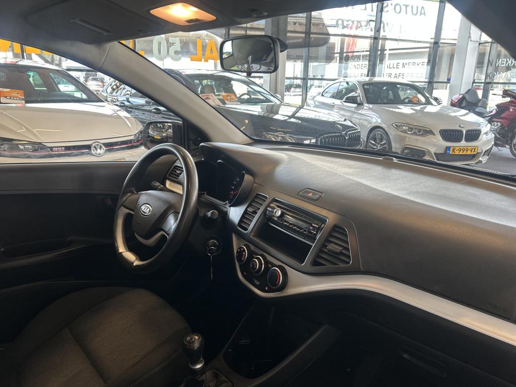 Kia Picanto 1.0 CVVT Airco | Radio/MP3 | Nederlands geleverd, Auto's, Kia, Voorwielaandrijving, Euro 5, Stof, Gebruikt