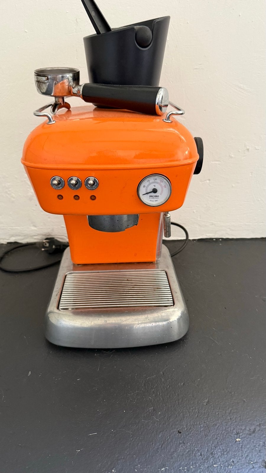 Ascaso Dream M.F. Espressomachine Oranje, Witgoed en Apparatuur, Koffiezetapparaten, Gebruikt, Espresso apparaat, Gemalen koffie