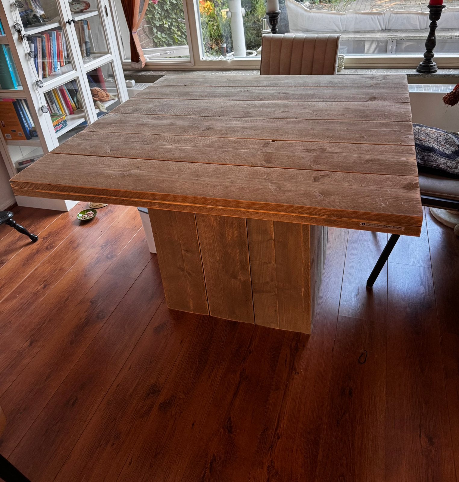 Eettafel Steigerhout Robuust, Ophalen, 200 cm of meer, 50 tot 100 cm, Zo goed als nieuw