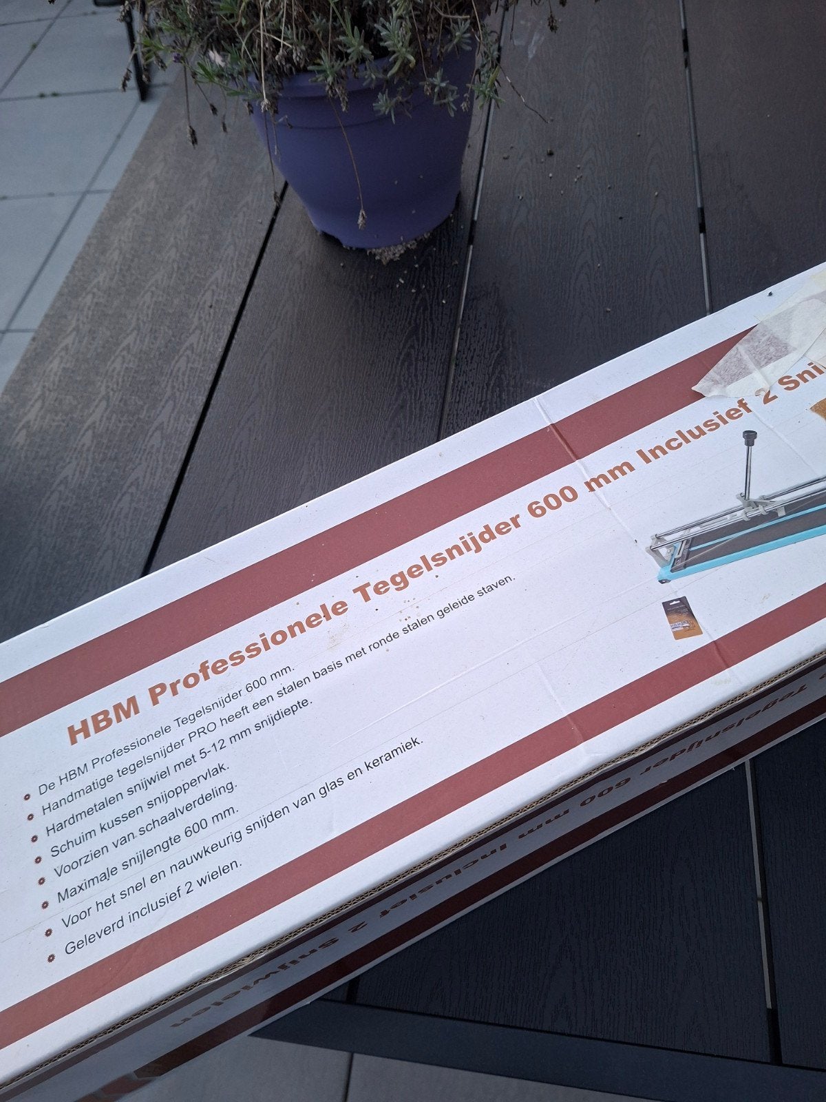 HBM Tegelsnijder 600 mm met extra snijwiel, Doe-het-zelf en Verbouw, Ophalen