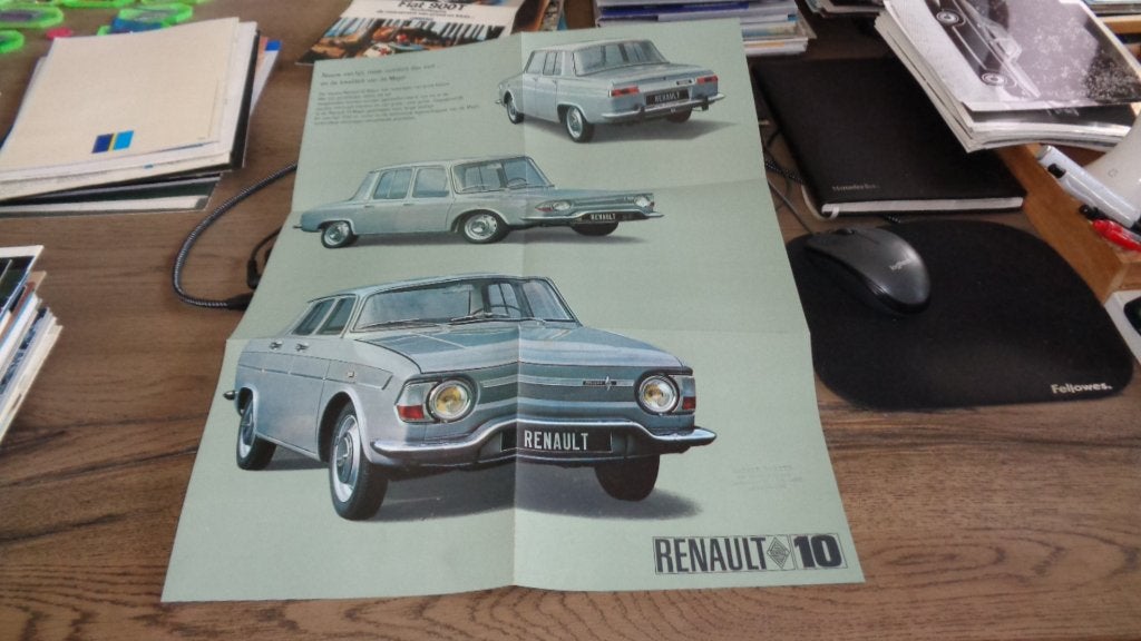 Folder  RENAULT  10  MAJOR, Verzenden, Nieuw, Renault
