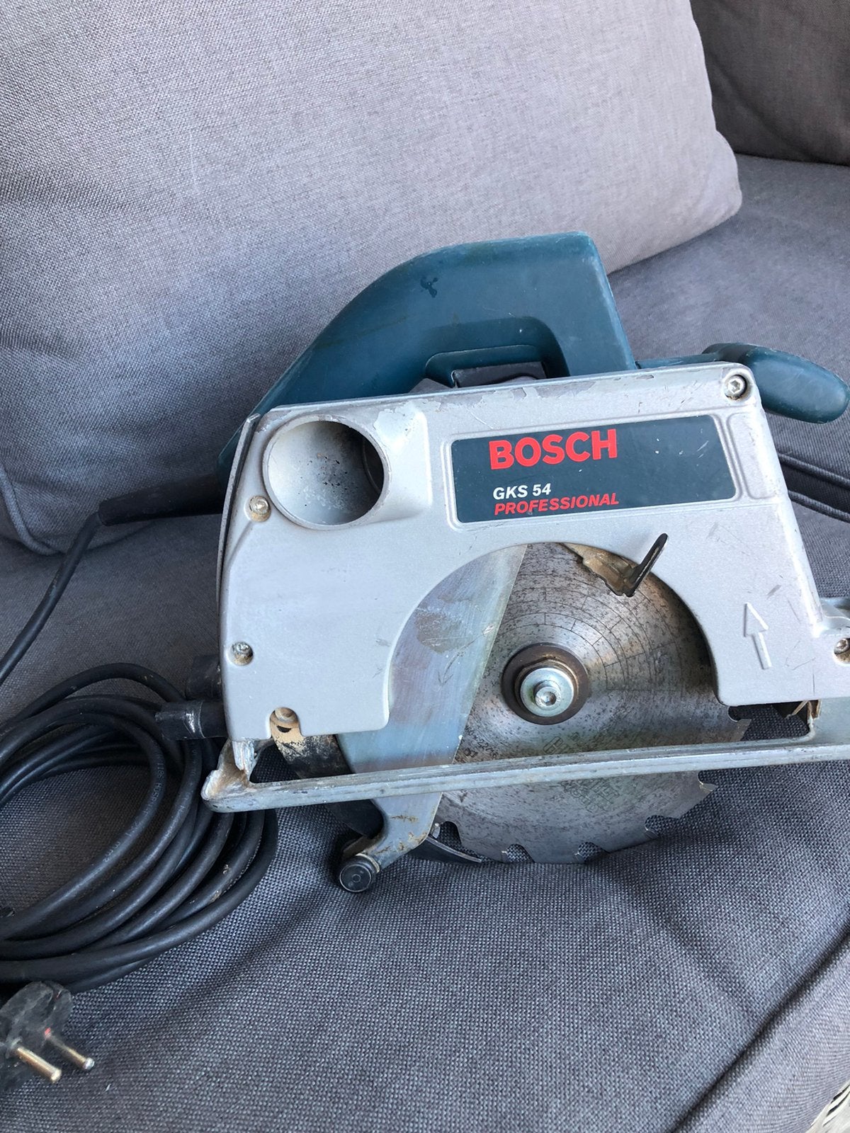 Professionele Bosch GKS54 cirkelzaag in goede staat, Ophalen, Cirkelzaag, Zo goed als nieuw, 30 tot 70 mm