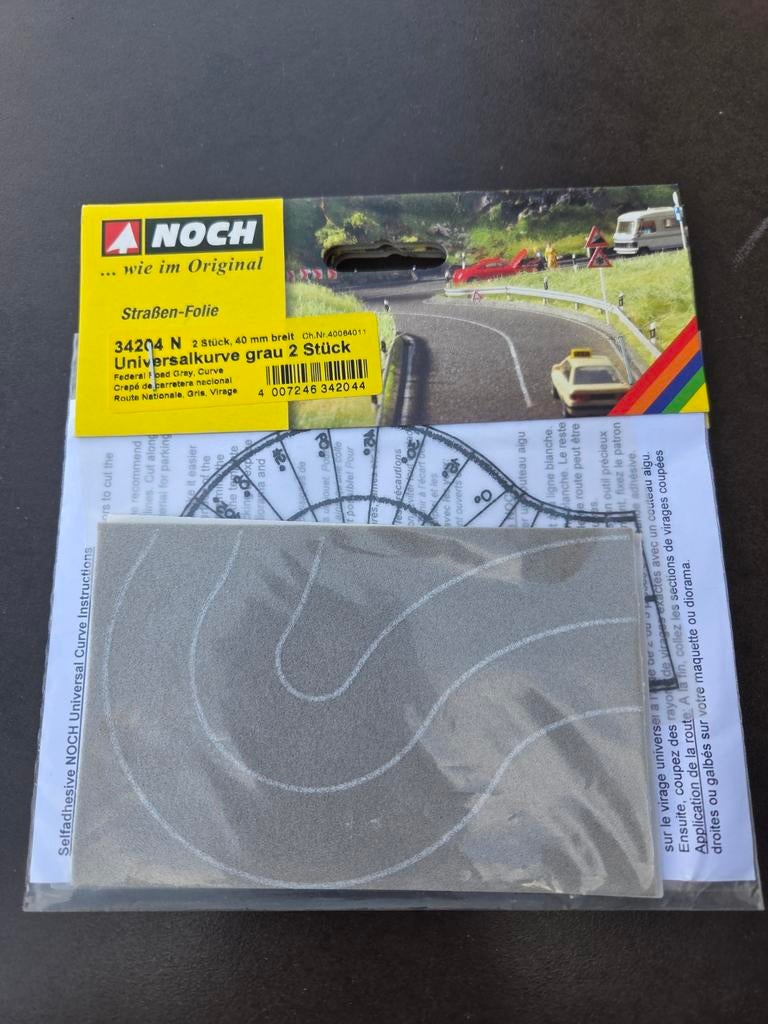Wegdek folie bocht, Hobby en Vrije tijd, Modeltreinen | N-Spoor, Gelijkstroom, Trix, Nieuw, Rails