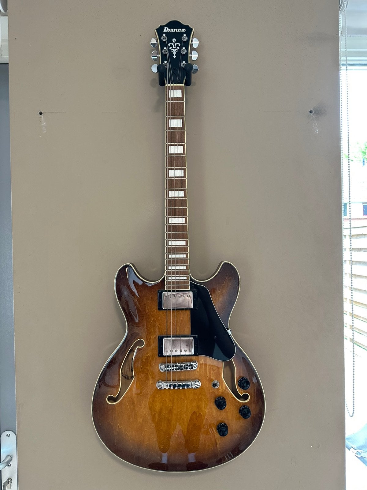 Ibanez AS73-TBC Tobacco Brown elektrische gitaar, Ophalen, Zo goed als nieuw, Solid body, Ibanez