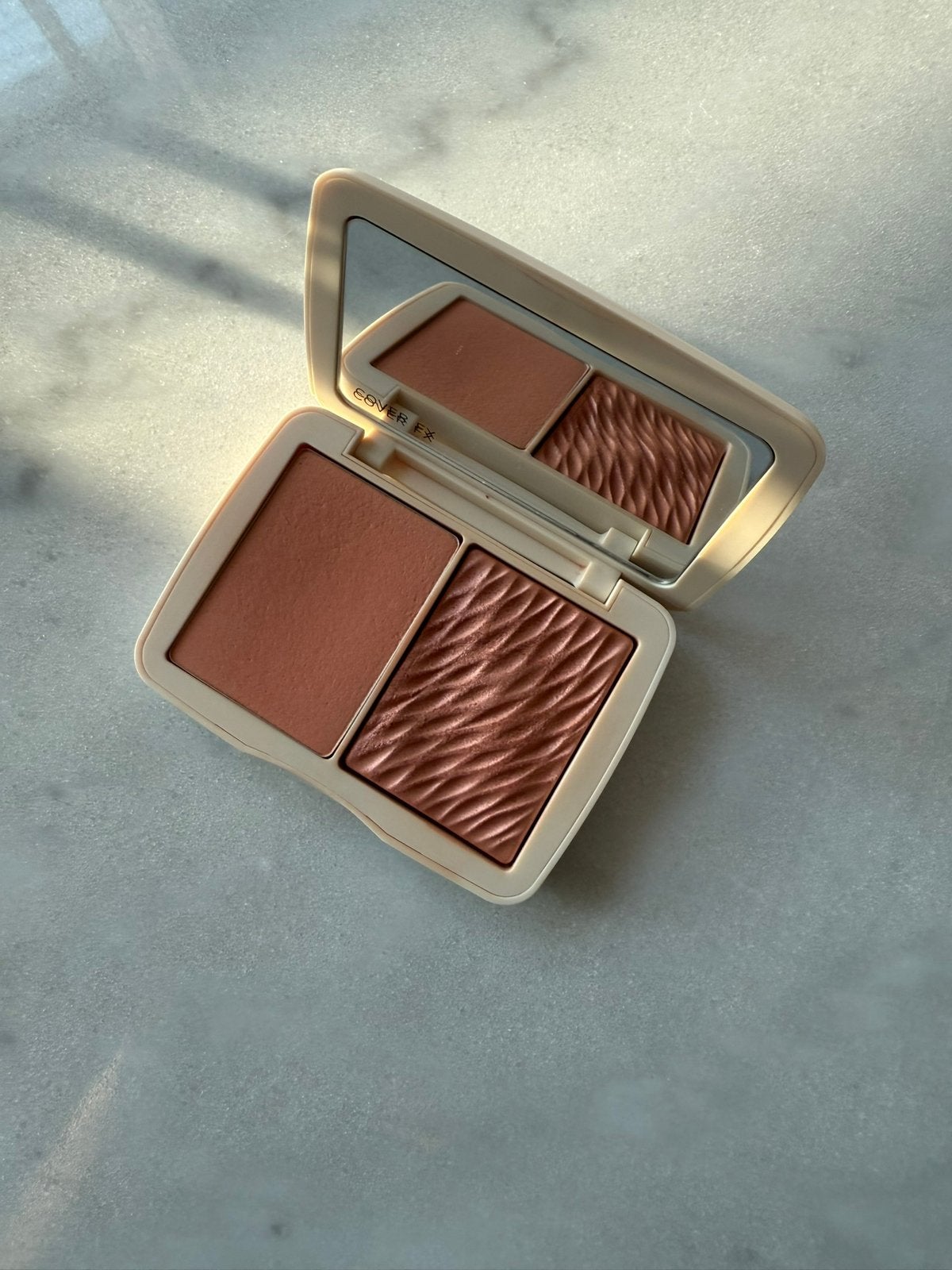 Cover FX Monochromatic Cheek Duo Blush, Wangen, Verzenden, Zo goed als nieuw, Make-up