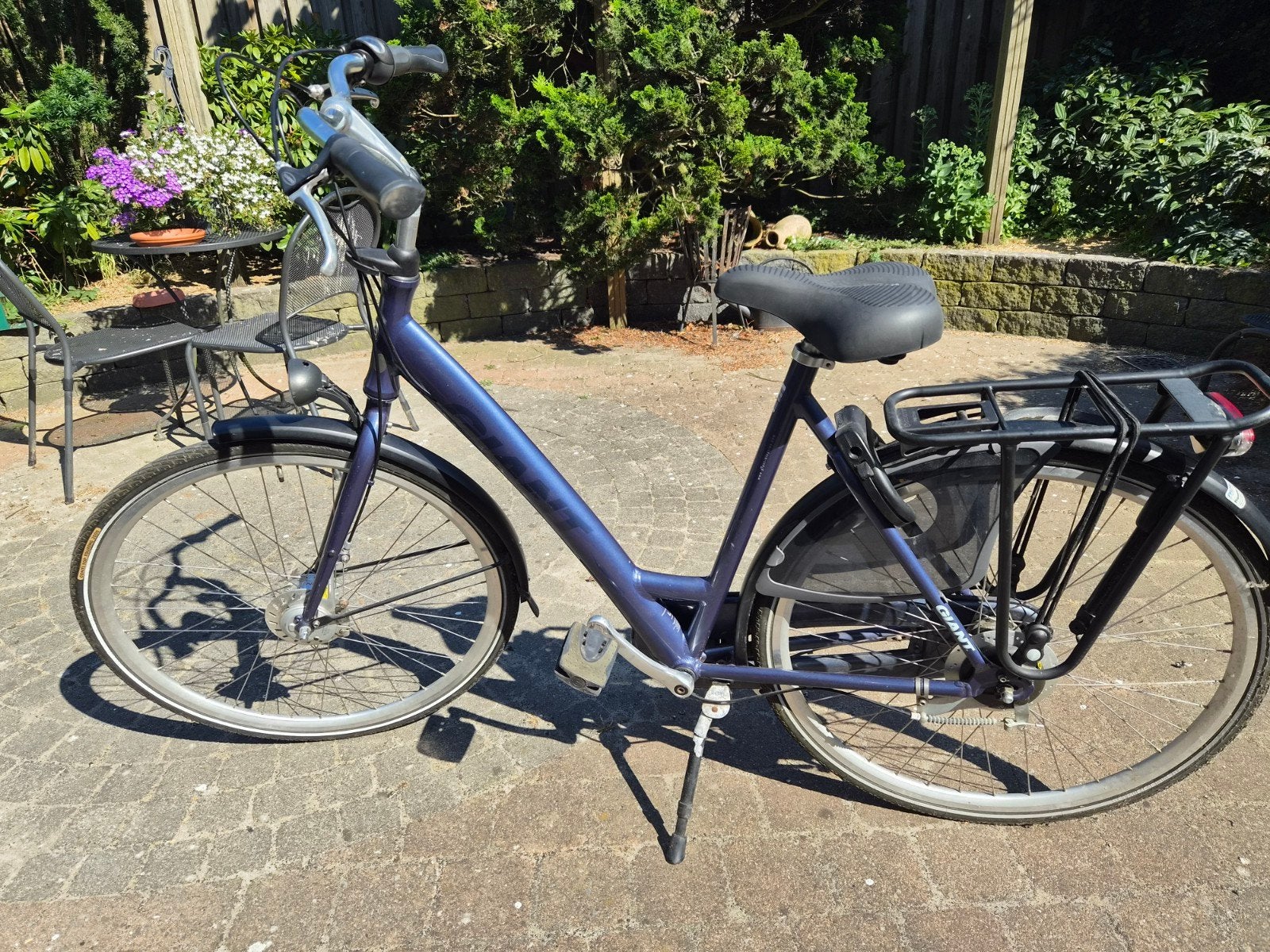 Giant blauwe damesfiets, 52 cm, met 5 versnellingen, Fietsen en Brommers, Fietsen | Dames | Damesfietsen, Ophalen, Gebruikt, Versnellingen