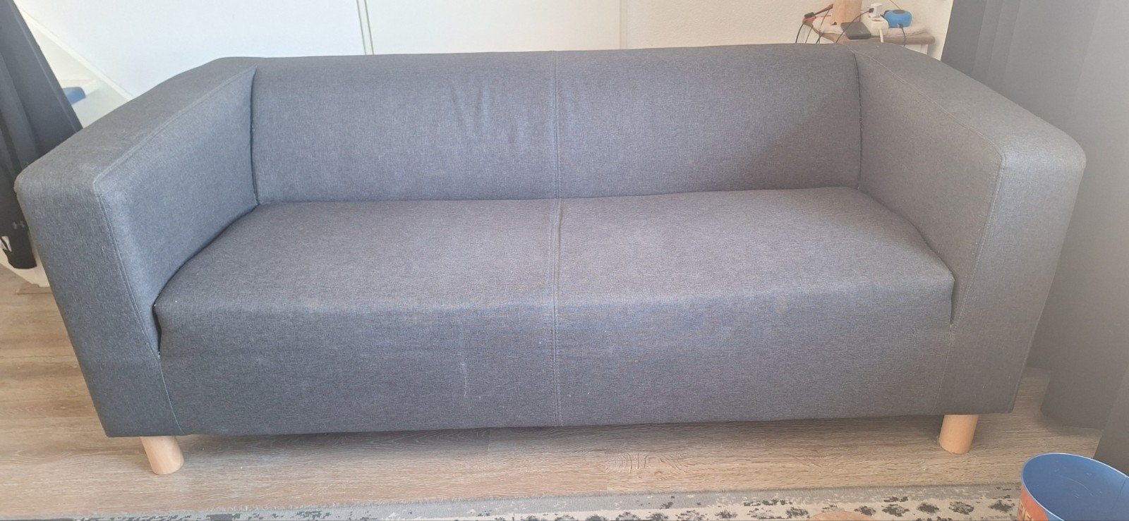 Antraciet 2,5 zits bank, Ophalen, Gebruikt, 150 tot 200 cm, Tweepersoons