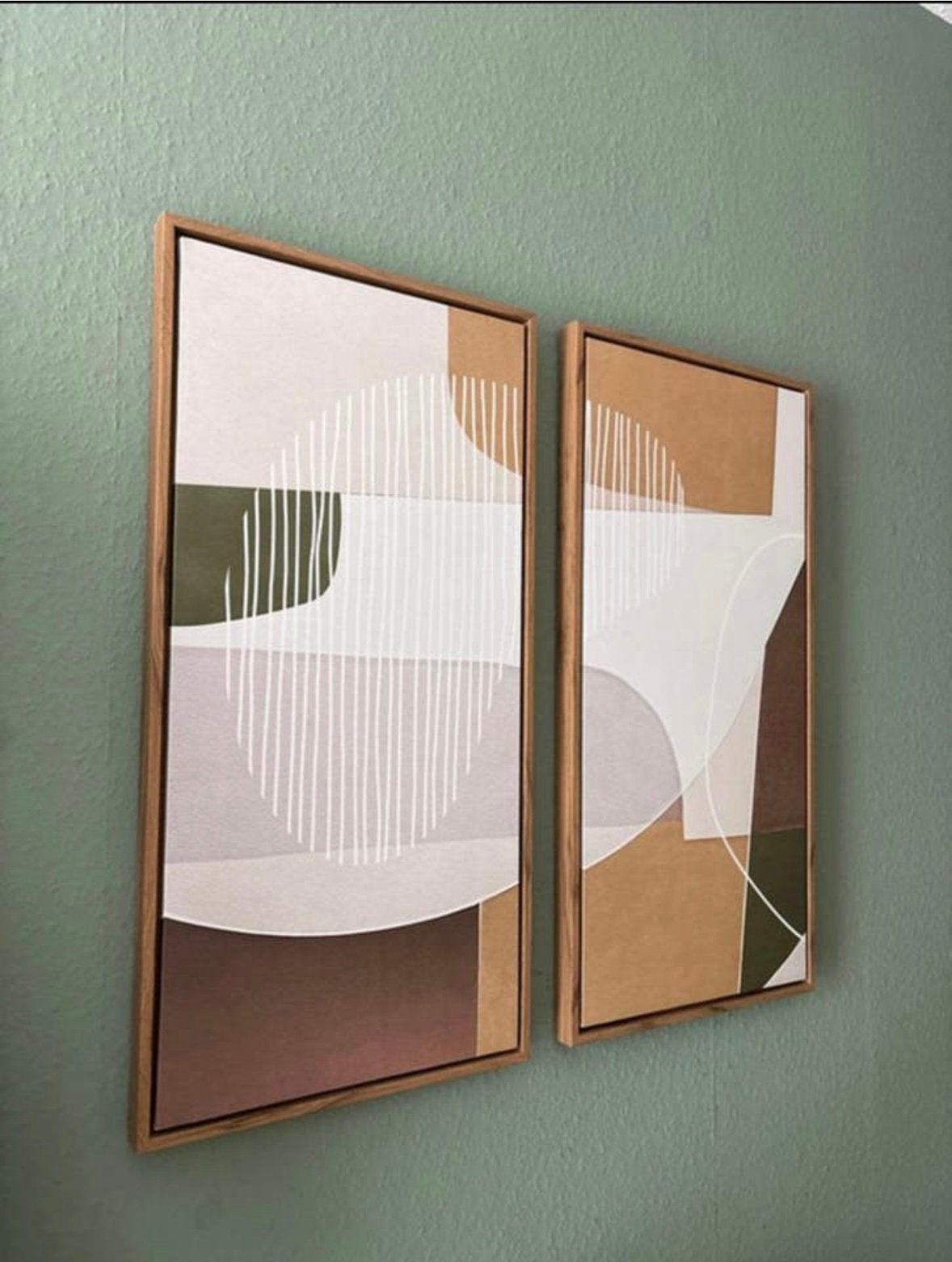 Set van 2 abstracte kunstwerken, Ophalen, Nieuw, Minder dan 50 cm