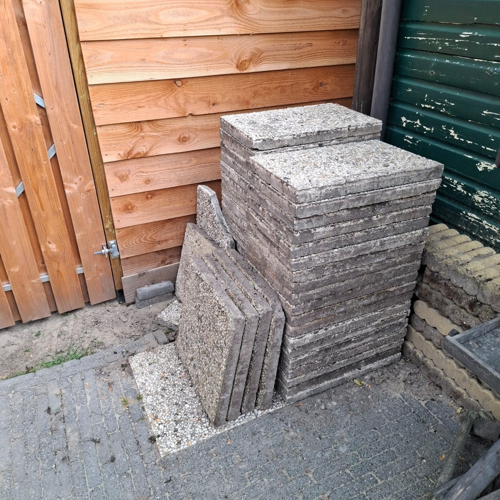 Grindtegels, Tuin en Terras, Tegels en Klinkers, Ophalen, Gebruikt, Beton, Terrastegels