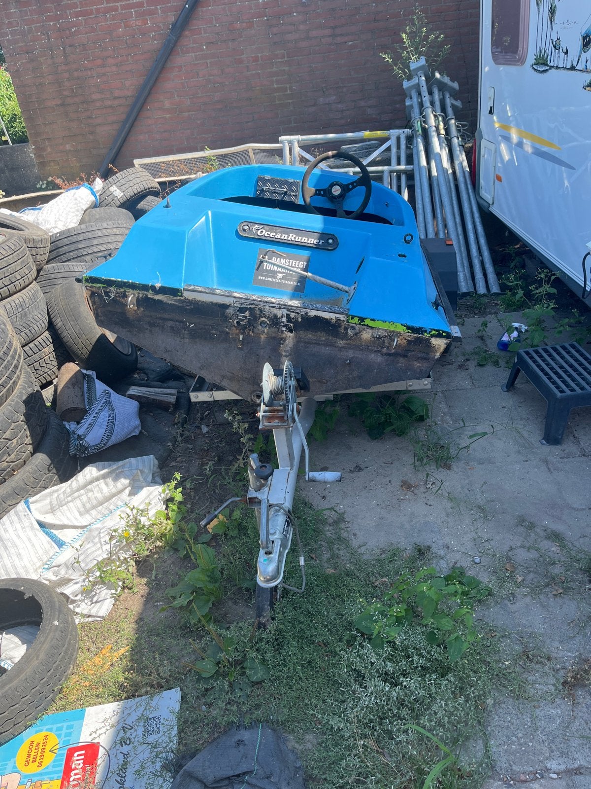 Spitfire met trailer en sportstuur, Ophalen of Verzenden, Gebruikt