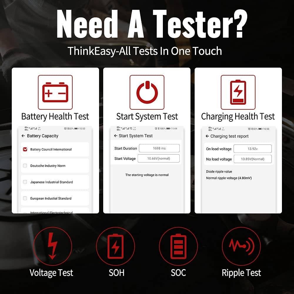 Thinkcar THINKEASY 12V autobatterijtester, 720 S Rochester Ave Unit B Ontario CA 91761 USA, Nieuw, Ophalen of Verzenden, Support@thinkcar.com