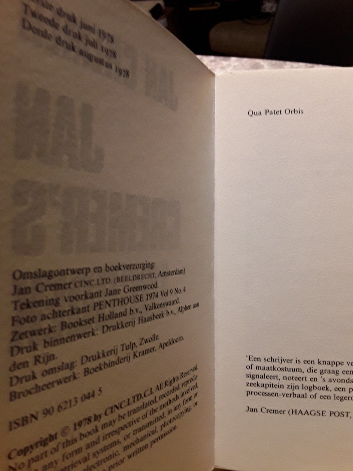 Jan Cremer's Logboek - 1978, Ophalen of Verzenden, Gelezen, Jan Cremer, Nederland