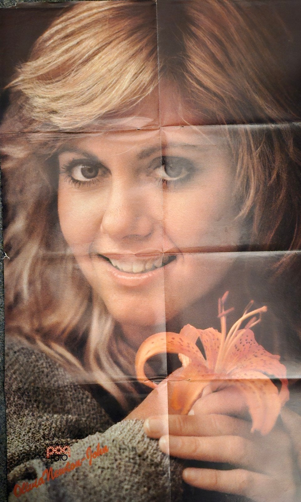 Uithaal poster Olivia Newton John/ the Police, Ophalen of Verzenden, Gebruikt, Film en Tv