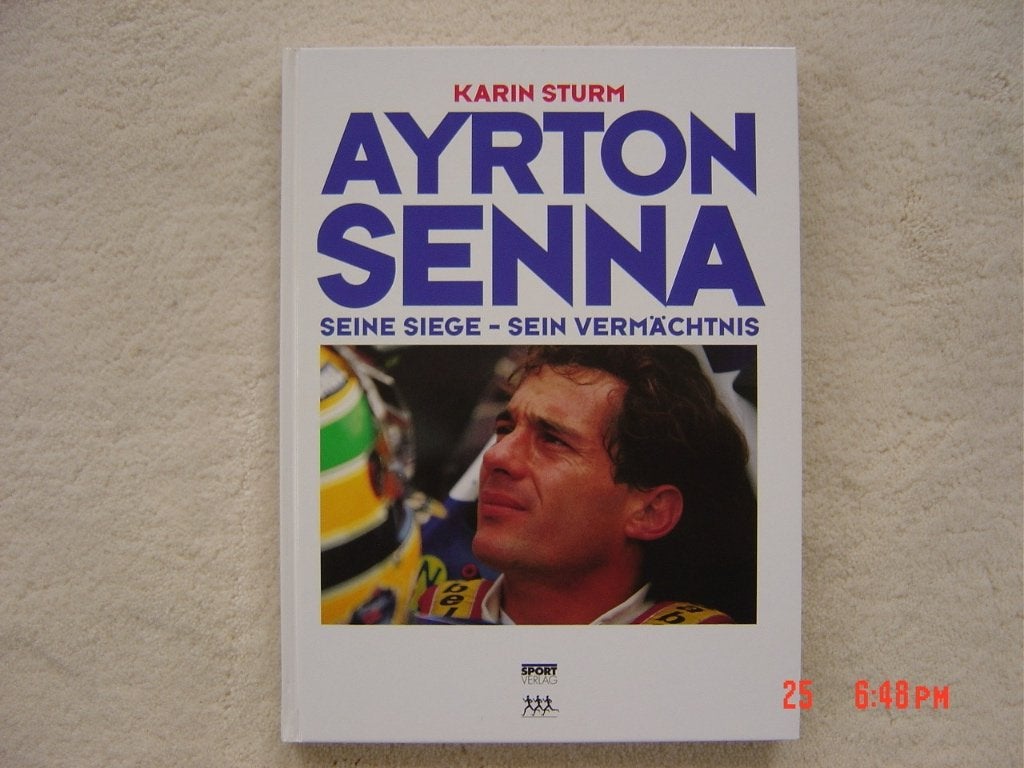 Ayrton Senna boek Karin Sturm book buch seine siege seine, Ophalen of Verzenden, Zo goed als nieuw, Formule 1
