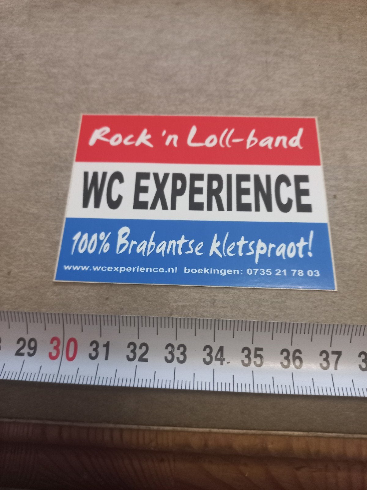 WC Experience Rock 'n Loll-band Sticker, Ophalen of Verzenden