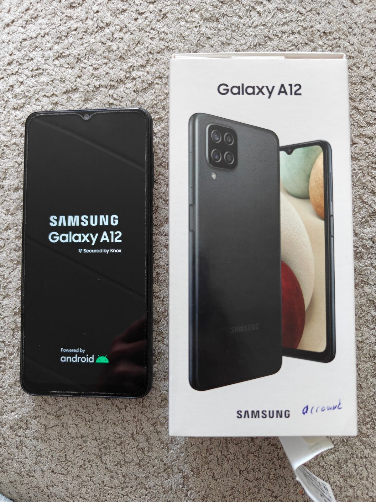 Samsung Galaxy A12 - 128GB Zwart - Zo goed als nieuw, Telecommunicatie, Mobiele telefoons | Samsung, Zwart, Touchscreen, Ophalen of Verzenden