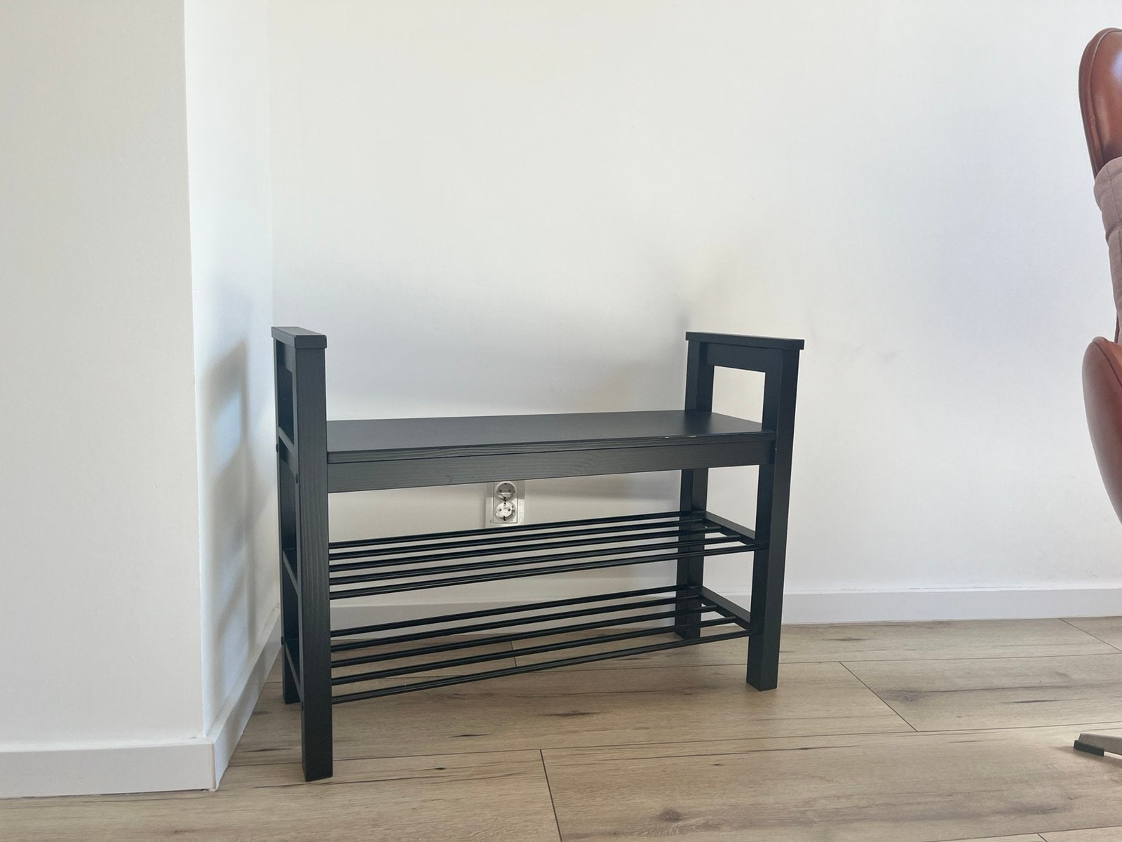 Zwart schoenenrekje Ikea Hemnes, Ophalen, Zo goed als nieuw