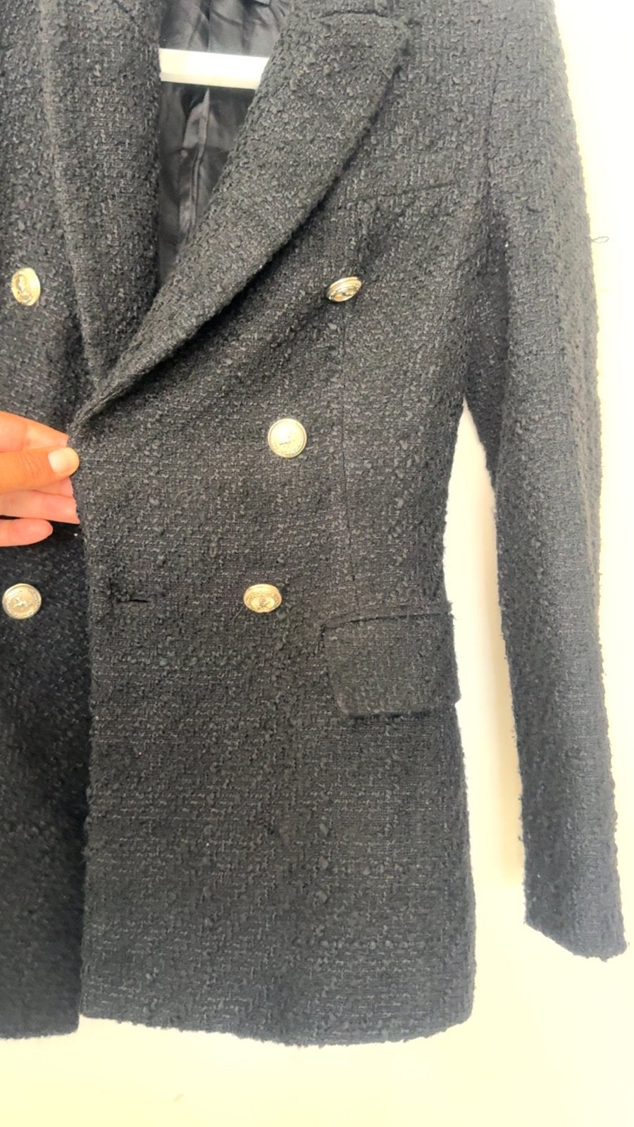 Zwarte Zara blazer maat S met sierknopen, Zwart, Ophalen of Verzenden, Jasje, Maat 36 (S)
