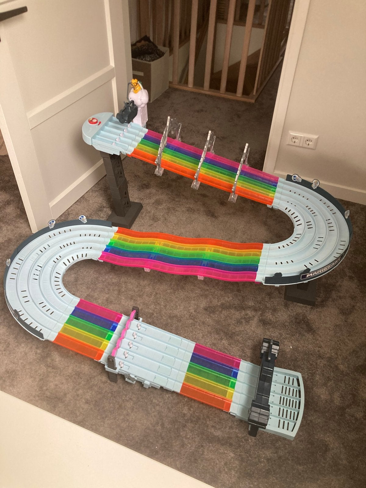 Mario Kart Hotwheels baan, Kinderen en Baby's, Speelgoed | Speelgoedvoertuigen, Ophalen, Zo goed als nieuw