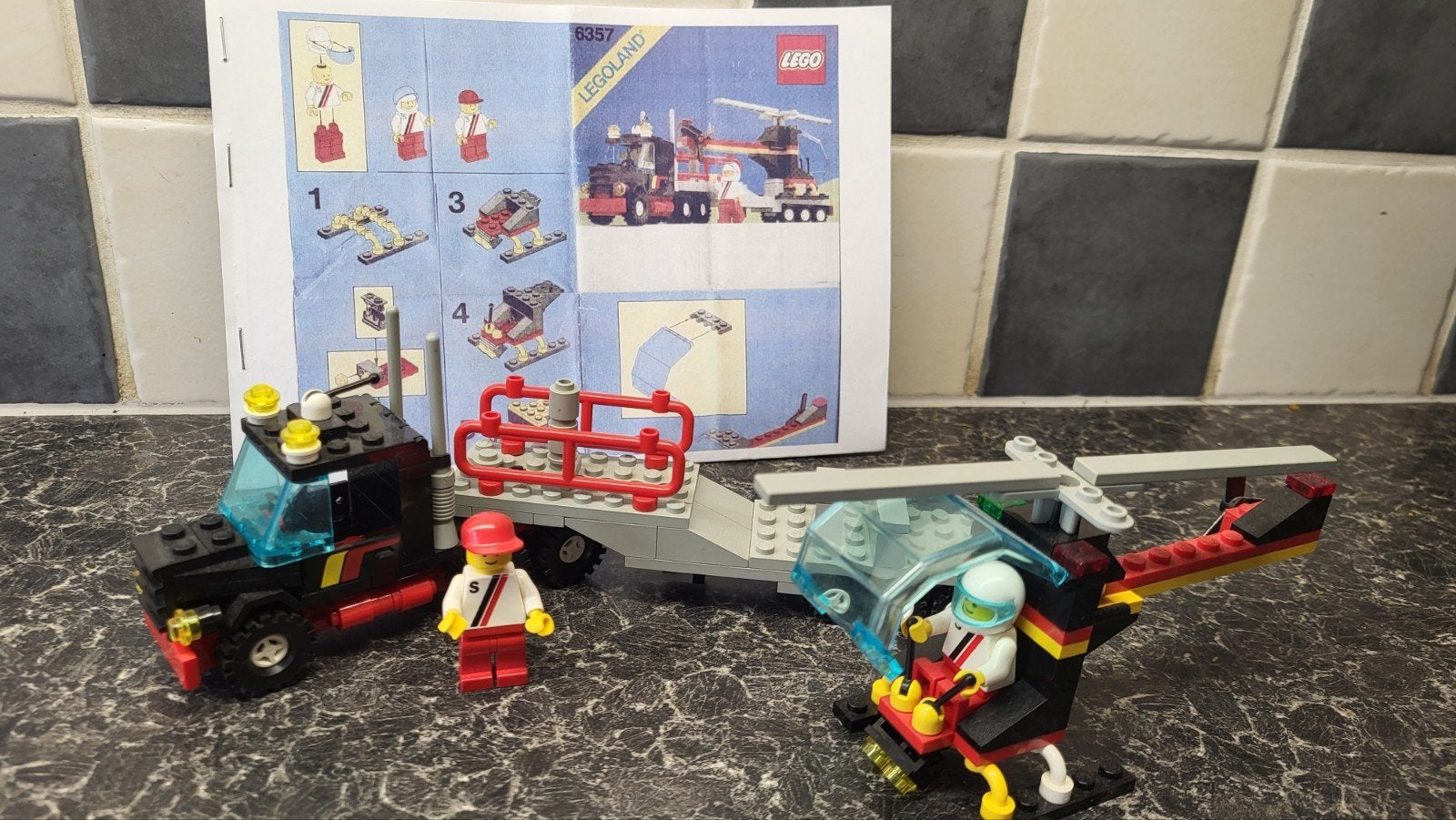 Lego 6357 helikoptervervoer mooi vintage set compleet!, Gebruikt, Lego, Ophalen of Verzenden, LEGOLAND