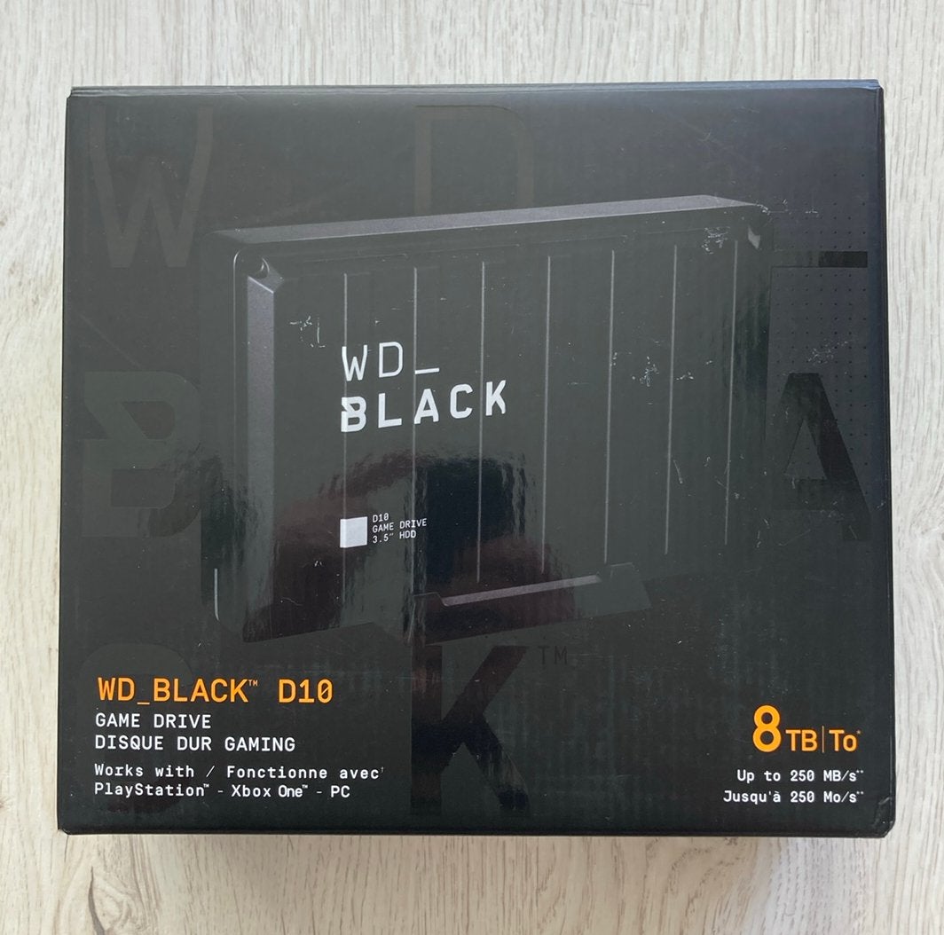 WD Black D10 8TB externe harde schijf, Computers en Software, Harde schijven, Ophalen of Verzenden, Zo goed als nieuw, Desktop