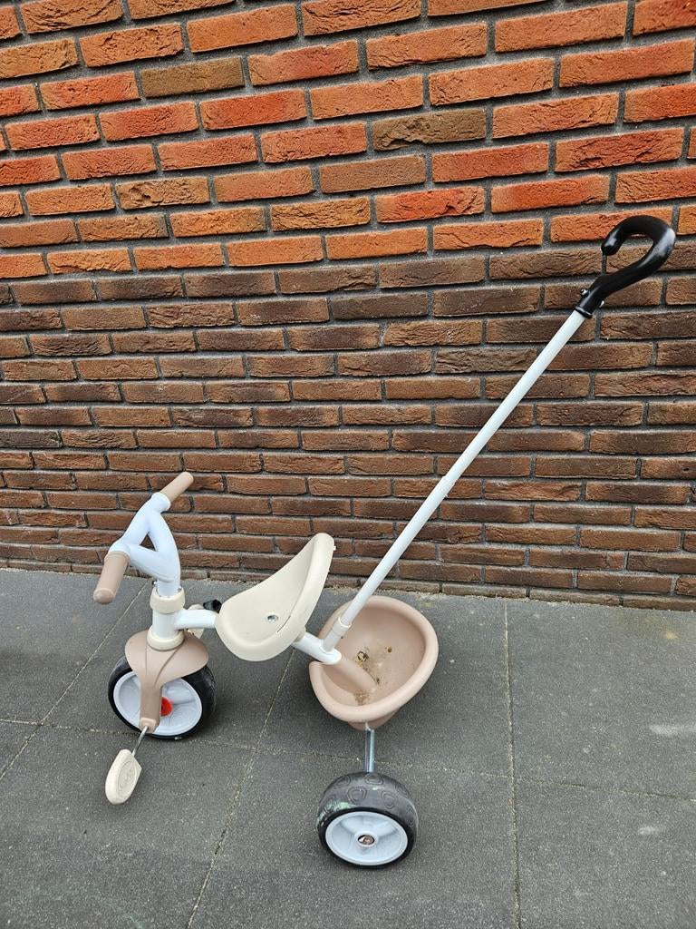 Smoby 3-wieler met afneembare duwstang, Fietsen en Brommers, Ophalen of Verzenden, Gebruikt, Smoby, Duwstang