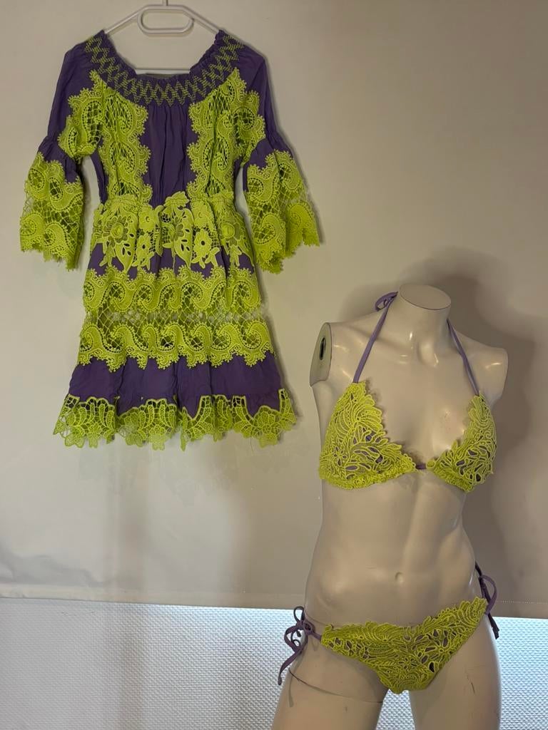Antica sartoria bikini met jurkje  onesize, ., Paars, Ophalen of Verzenden, Zo goed als nieuw