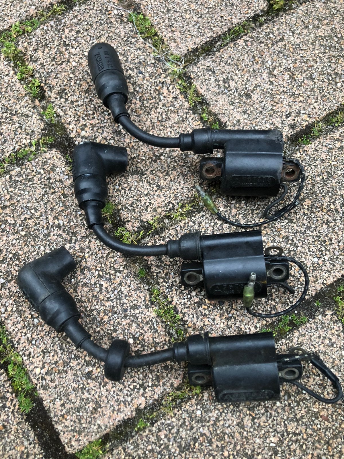 Set bobines yamaha 30pk 3 cilinder autolube, Ophalen of Verzenden, Motor en Techniek