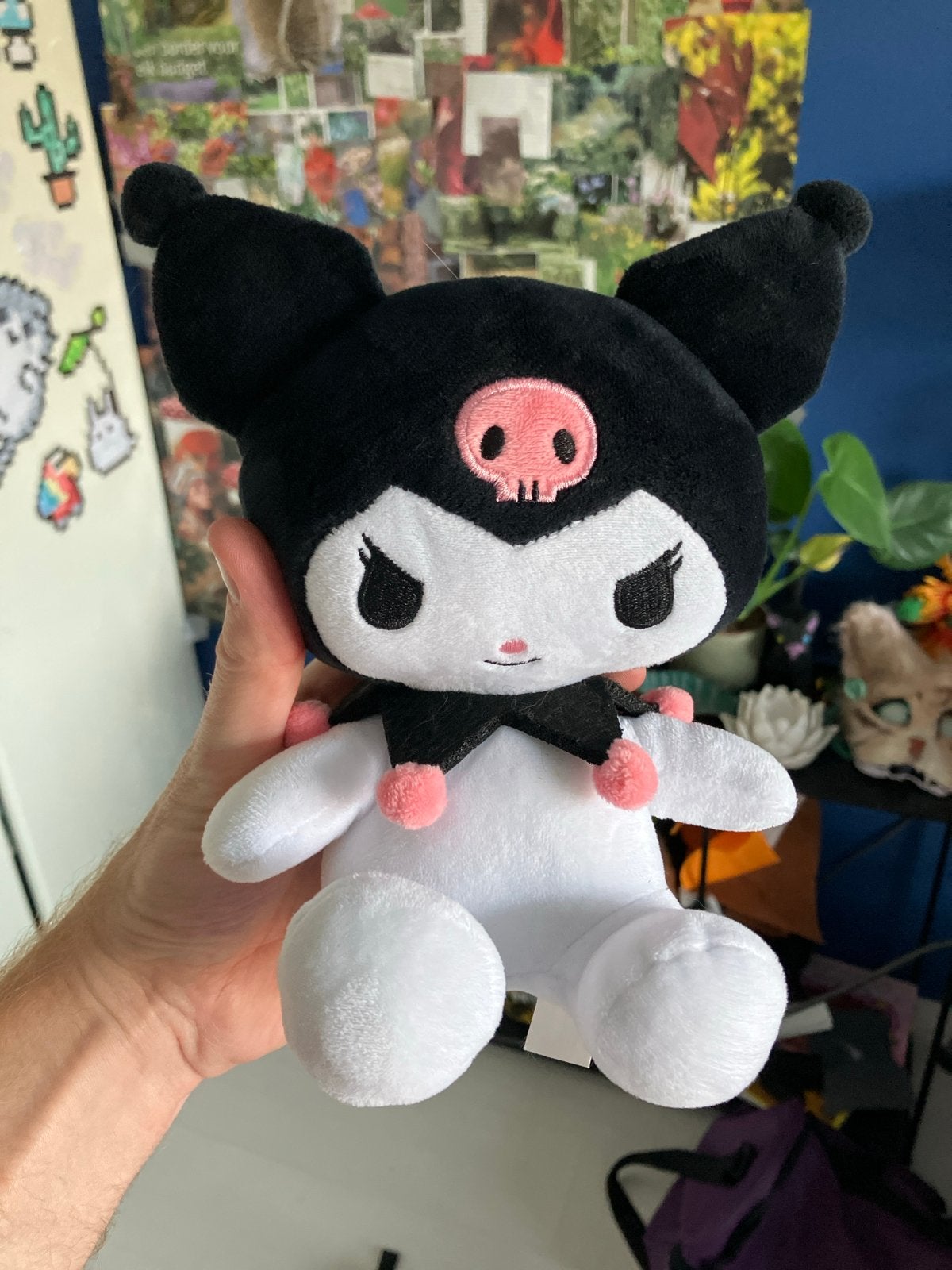 Kuromi Sanrio knuffel zwart wit, Overige merken, Overige karakters, Overige typen, Zwart