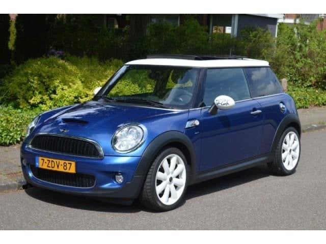 Mini 1.6 16V Cooper S 128KW 2008 Blauw, Auto's, Voorwielaandrijving, Dealer onderhouden, Zwart, 4 cilinders
