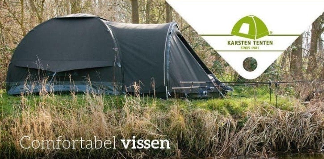 IZGS Karsten Carp tent donkergroen 220 x 220, Ophalen of Verzenden, Gebruikt, Tot en met 2
