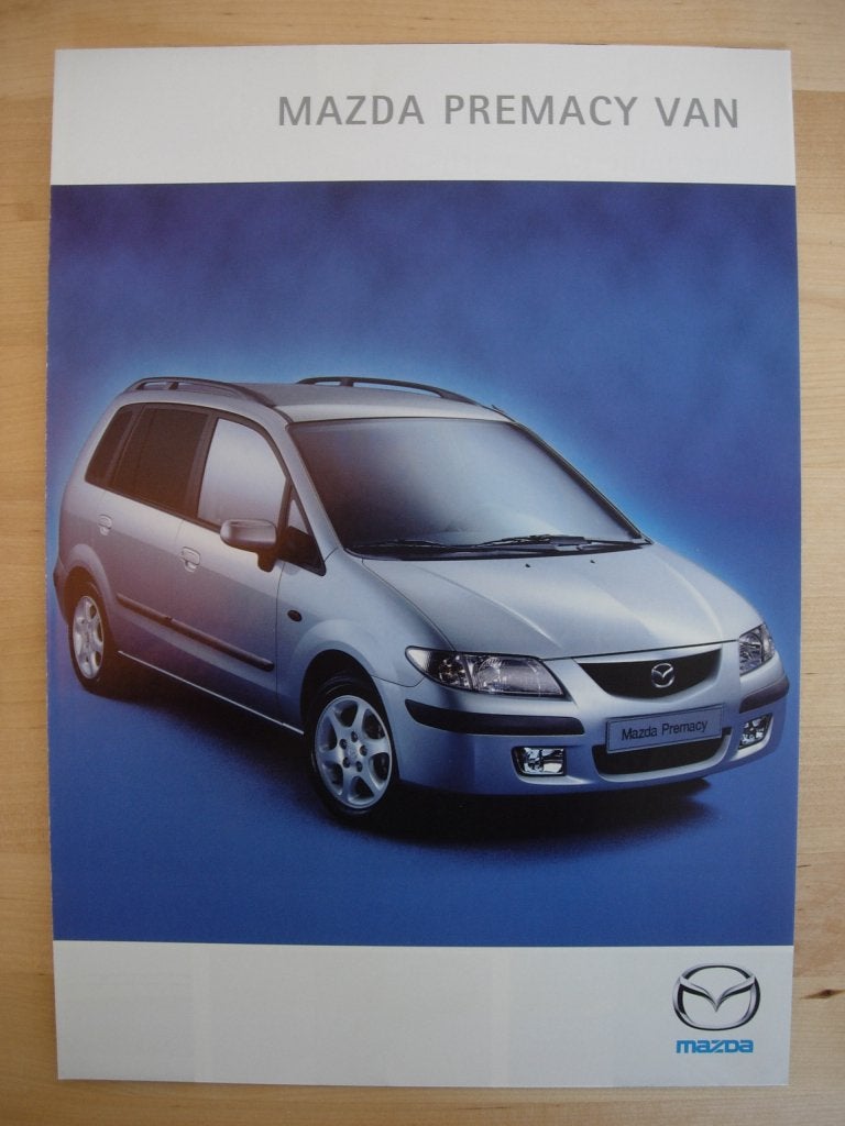 Mazda Premacy Van Brochure 2000 – Bestelwagen, Mazda, Mitsubishi, Ophalen of Verzenden, Zo goed als nieuw