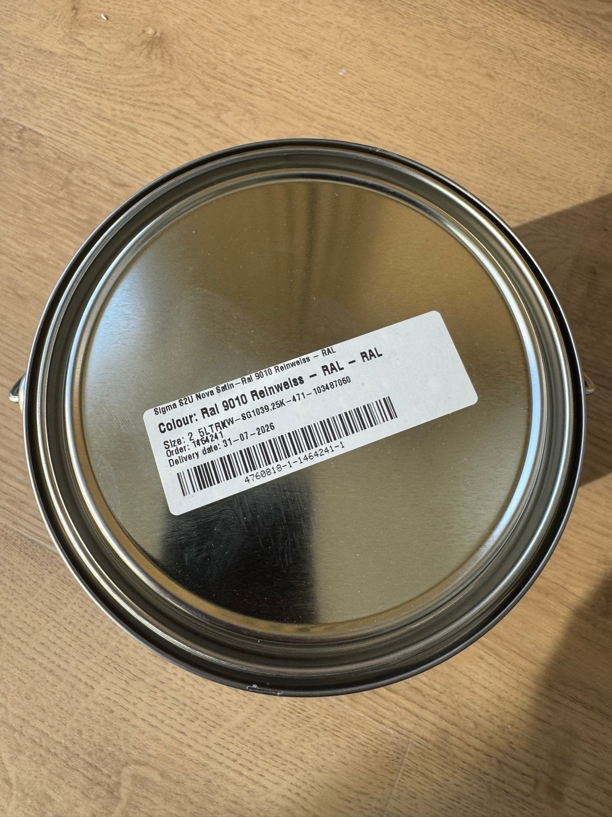 Sigma S2U Nova Satin RAL 9010 Reinwit 2.5L, Ophalen, Wit, Nieuw, Lak