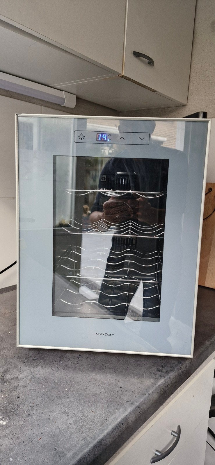 Silvercrest Wijnkoelkast met verlichting, Ophalen of Verzenden, Minder dan 75 liter, Zonder vriesvak, Gebruikt