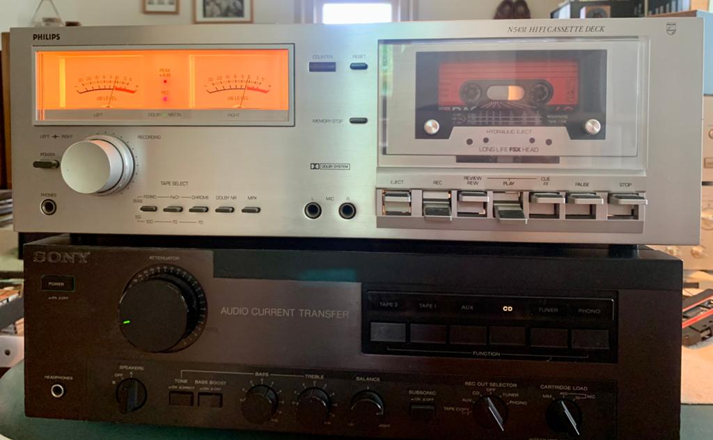 Philips N5431 cassettedeck MET WERK moet geserviced worden!, Philips, Tape counter, Enkel, Ophalen of Verzenden