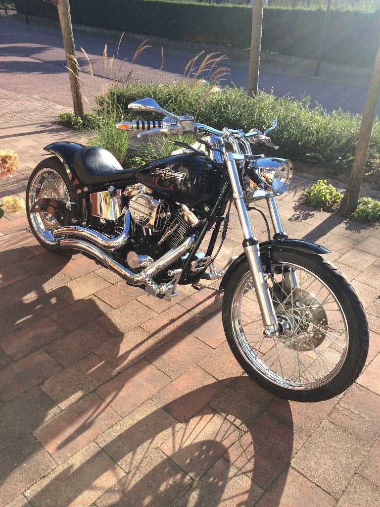 Harley Davidson FXSTC Softail Custom1340 Evo wat een bike 99, 2 cilinders, Occasion, Chopper, Meer dan 35 kW