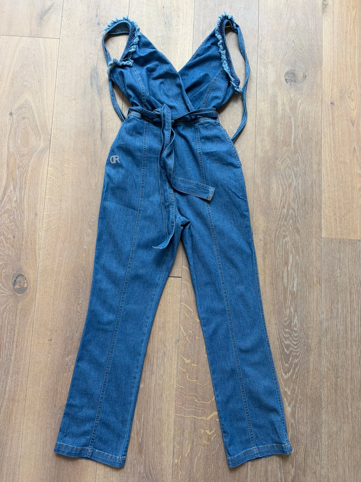 DENNY ROSE jumpsuit jeans met blote rug mt 38, Maat 38/40 (M), Italie, -, Zo goed als nieuw