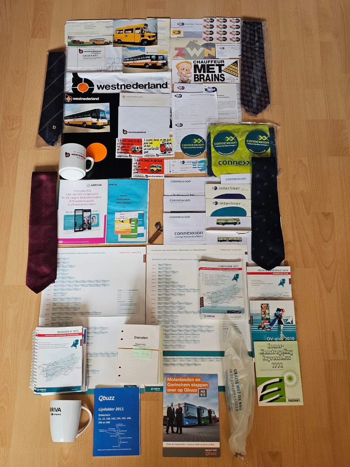 Memorabilia items OV : Connexxion Arriva Westnederland ZWN, Verzamelen, Ophalen of Verzenden, Gebruikt, Trein, Overige typen